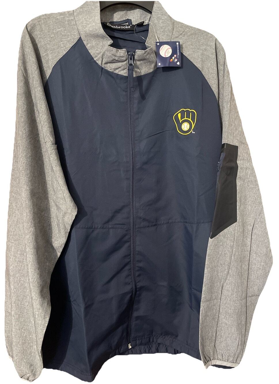 NEW With TAGS Dunbrooke Milwaukee Brewers MLB Zip Up Baseball Jacket XL